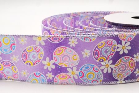 Lila_2 Bunte Ostereier & Gänseblümchen Drahtband_KF9364GC-11-1