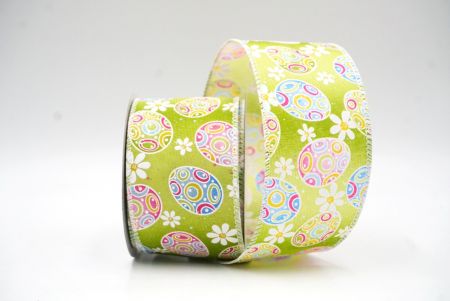 Apfelgrün_2 Bunte Ostereier & Gänseblümchen Drahtband_KF9364GC-15-1