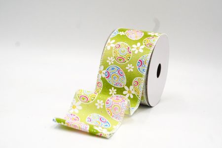 Apfelgrün_2 Bunte Ostereier & Gänseblümchen Drahtband_KF9364GC-15-1