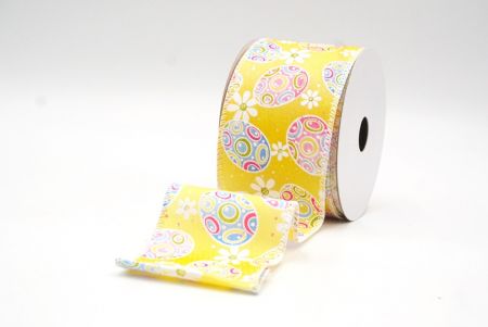 Gelb_2 bunte Ostereier & Gänseblümchen Drahtband_KF9364GC-6-1