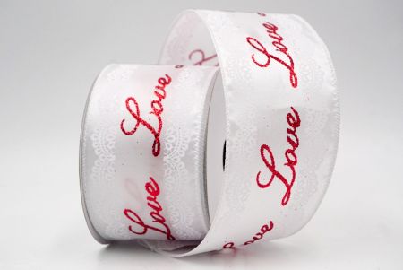 सफेद_लव स्क्रिप्ट और लेस डिज़ाइन वायर्ड रिबन_KF9374GC-1-1