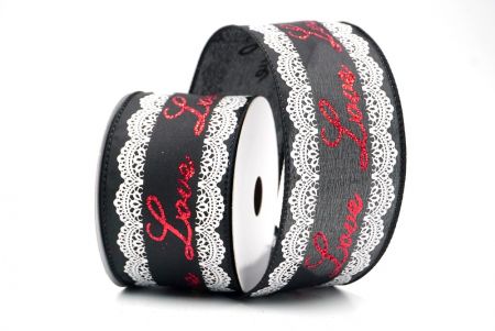 काला_लव स्क्रिप्ट और लेस डिज़ाइन वायर्ड रिबन_KF9374GC-53-53