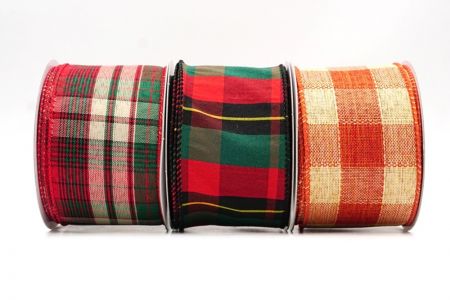 Classic Christmas Plaid Wired Ribbon - Classic Christmas Plaid Wired Ribbon