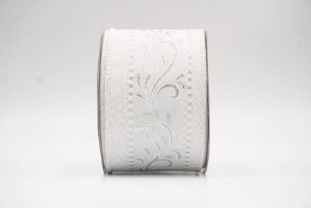 Λευκές Κομψές Γιορτινές Περιστροφές & Κορδέλα με Δαντέλα_KF9386GC-1-1