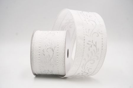 Λευκές Κομψές Γιορτινές Περιστροφές & Κορδέλα με Δαντέλα_KF9386GC-1-1