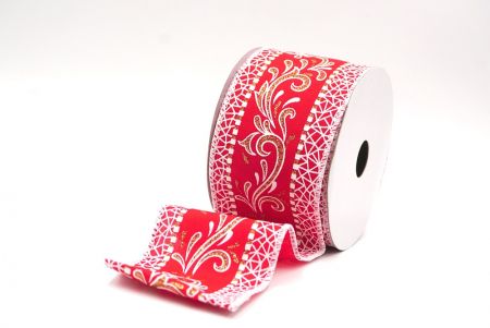 Κόκκινες Κομψές Γιορτινές Περιστροφές & Κορδέλα με Δαντέλα_KF9386GC-7-1