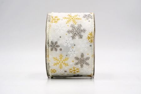 Krém_Havas Csillogó Hópehely Drótos Szalag_KF9392GC-2-2