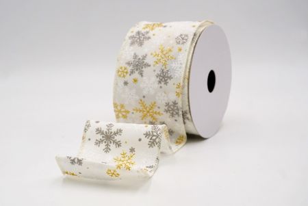 Krém_Havas Csillogó Hópehely Drótos Szalag_KF9392GC-2-2