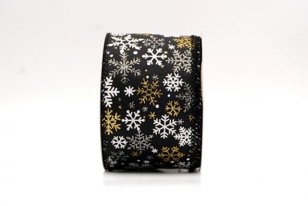 Fekete_Havas Csillogó Hópehely Drótos Szalag_KF9392GC-53-53