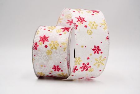 Fehér_Havas Csillogó Hópehely Drótos Szalag_KF9393GC-1-1