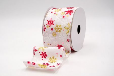 Fehér_Havas Csillogó Hópehely Drótos Szalag_KF9393GC-1-1