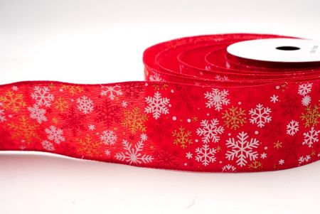 Piros_Havas Csillogó Hópehely Drótos Szalag_KF9393GC-7-7