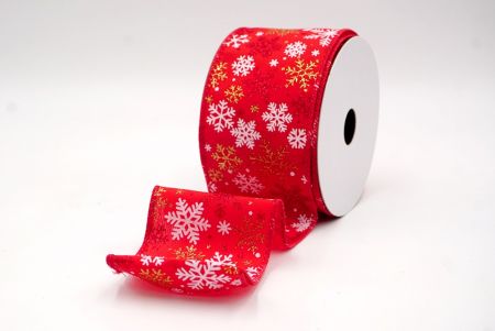 Piros_Havas Csillogó Hópehely Drótos Szalag_KF9393GC-7-7