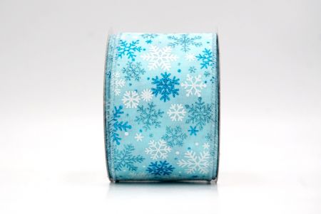 Poros Kék_Havas Csillogó Hópehely Drótos Szalag_KF9396GC-12-12