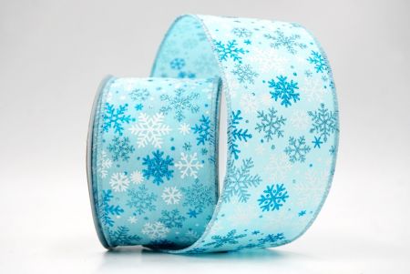 Poros Kék_Havas Csillogó Hópehely Drótos Szalag_KF9396GC-12-12