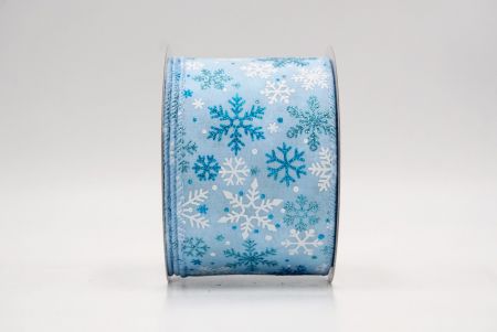 Égkék_Havas Csillogó Hópehely Drótos Szalag_KF9396GC-4-216