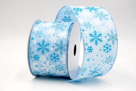 Égkék_Havas Csillogó Hópehely Drótos Szalag_KF9396GC-4-216