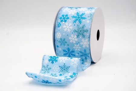 Égkék_Havas Csillogó Hópehely Drótos Szalag_KF9396GC-4-216