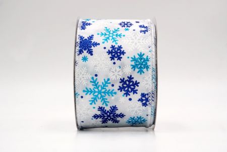 Fehér_Havas Csillogó Hópehely Drótos Szalag_KF9397GC-1-1