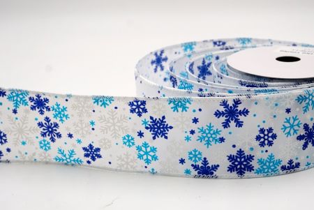 Fehér_Havas Csillogó Hópehely Drótos Szalag_KF9397GC-1-1