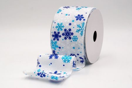 Fehér_Havas Csillogó Hópehely Drótos Szalag_KF9397GC-1-1