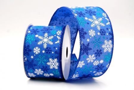 Sötétkék_Havas Csillogó Hópehely Drótos Szalag_KF9397GC-12-151