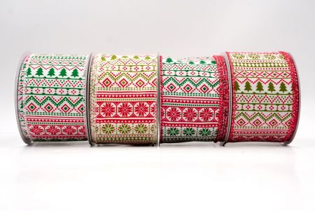 Nordic Christmas Wired Ribbon - Nordic Christmas Wired Ribbon