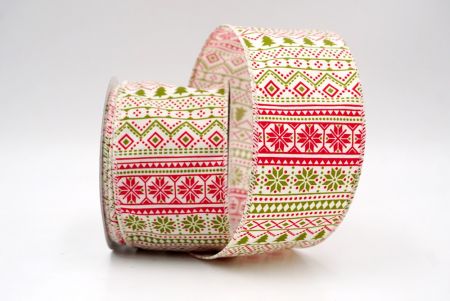 Кремовая_Скандинавская рождественская проволочная лента_KF9398GC-2-2