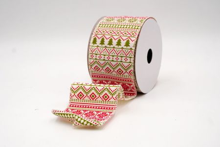 Кремовая_Скандинавская рождественская проволочная лента_KF9398GC-2-2