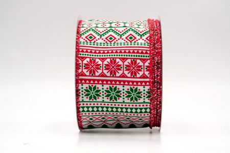 Белая/Красная_Скандинавская рождественская проволочная лента_KF9399GC-1-7