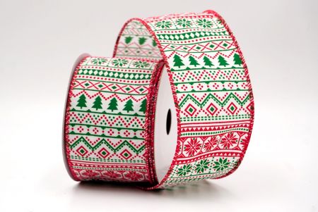 Белая/Красная_Скандинавская рождественская проволочная лента_KF9399GC-1-7