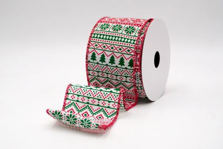 Белая/Красная_Скандинавская рождественская проволочная лента_KF9399GC-1-7