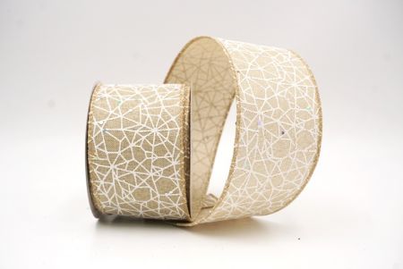 Hellbraun - Weiß Glitzer Funkeln Kreuzband_KF9400GC-13-183