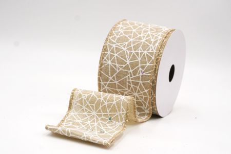 Hellbraun - Weiß Glitzer Funkeln Kreuzband_KF9400GC-13-183