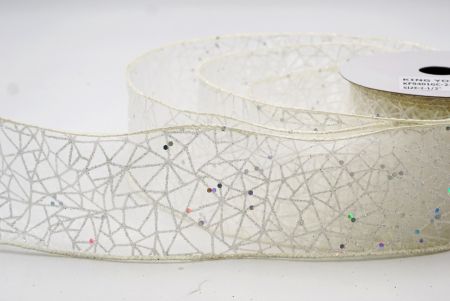 Creme Weiß Glitzer Funkeln Kreuzband_KF9401GC-2-2