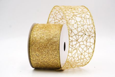 Cremeweiß- Gold Glitzer Funkeln Kreuzband_KF9402G-2
