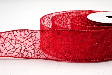 Roter Glitzer Funkel Kreuzdrahtband_KF9403GR-7