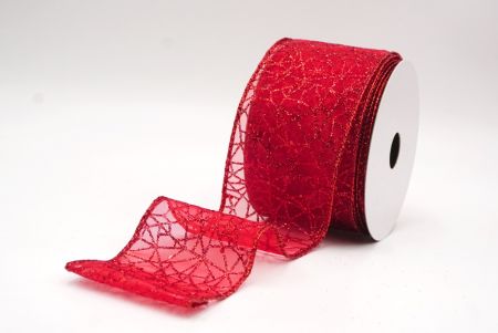Roter Glitzer Funkel Kreuzdrahtband_KF9403GR-7