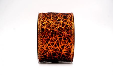 Schwarz - Orange Glitzer Funkel Kreuzdrahtband_KF9403GZ-53