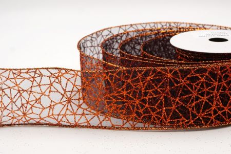 Schwarz - Orange Glitzer Funkel Kreuzdrahtband_KF9403GZ-53