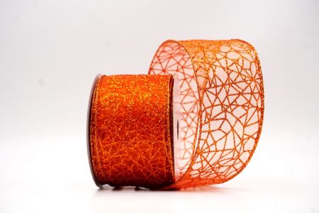 Oranger Glitzer Funkel Kreuzdrahtband_KF9403GZ-54