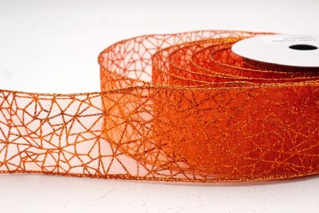 Oranger Glitzer Funkel Kreuzdrahtband_KF9403GZ-54