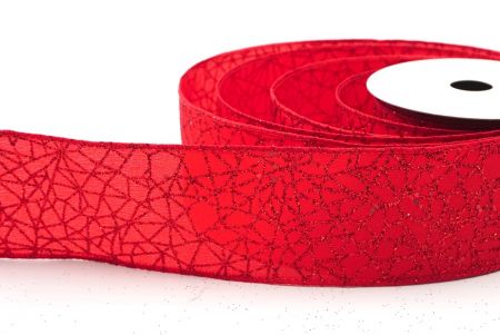 Rot - Roter Glitzer Funkel Kreuzdrahtband_KF9403GC-7-7