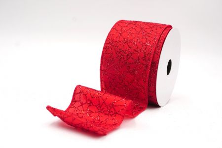 Rot - Roter Glitzer Funkel Kreuzdrahtband_KF9403GC-7-7