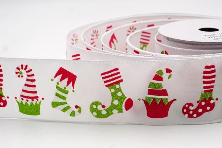 Weißes Weihnachts-Elfen-Schuh-Glitzerband_KF9411GC-1-1