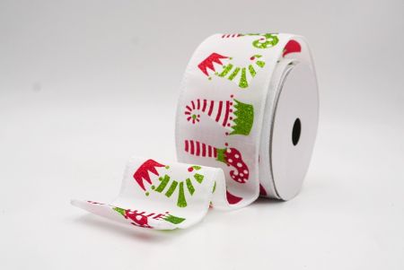 Weißes Weihnachts-Elfen-Schuh-Glitzerband_KF9411GC-1-1