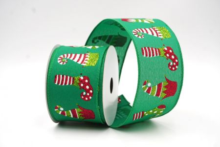 Grünes Weihnachts-Elfen-Schuh-Glitzerband_KF9411GC-3-49