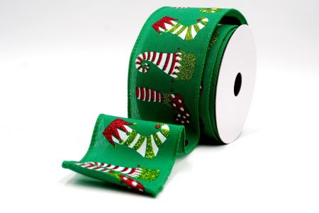 Grünes Weihnachts-Elfen-Schuh-Glitzerband_KF9411GC-3-49