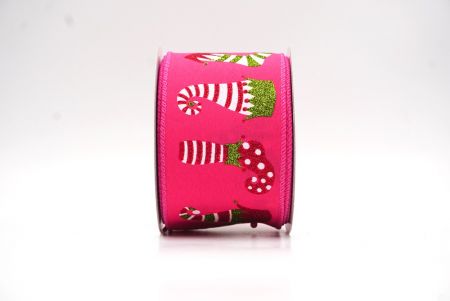 Rosa Weihnachts-Elfen-Schuh-Glitzerband_KF9411GC-40-218