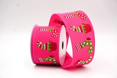 Rosa Weihnachts-Elfen-Schuh-Glitzerband_KF9411GC-40-218